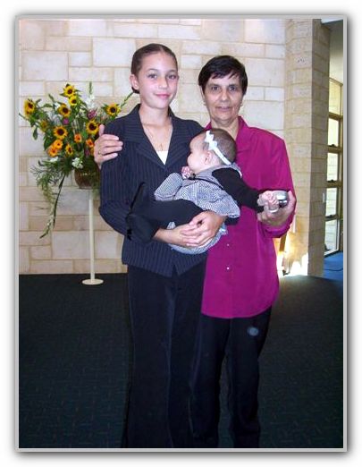 TK & her Gran at her Baptism